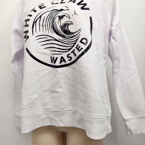 Time and Tru Pullover Sweatshirt Women's Medium White w/Black Print Personalized - Picture 3 of 8